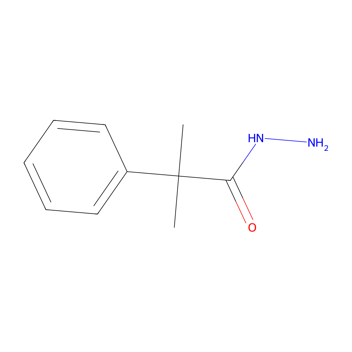2-Methyl-2-phenylpropanehydrazide molecular structure, CAS 5809-15-4