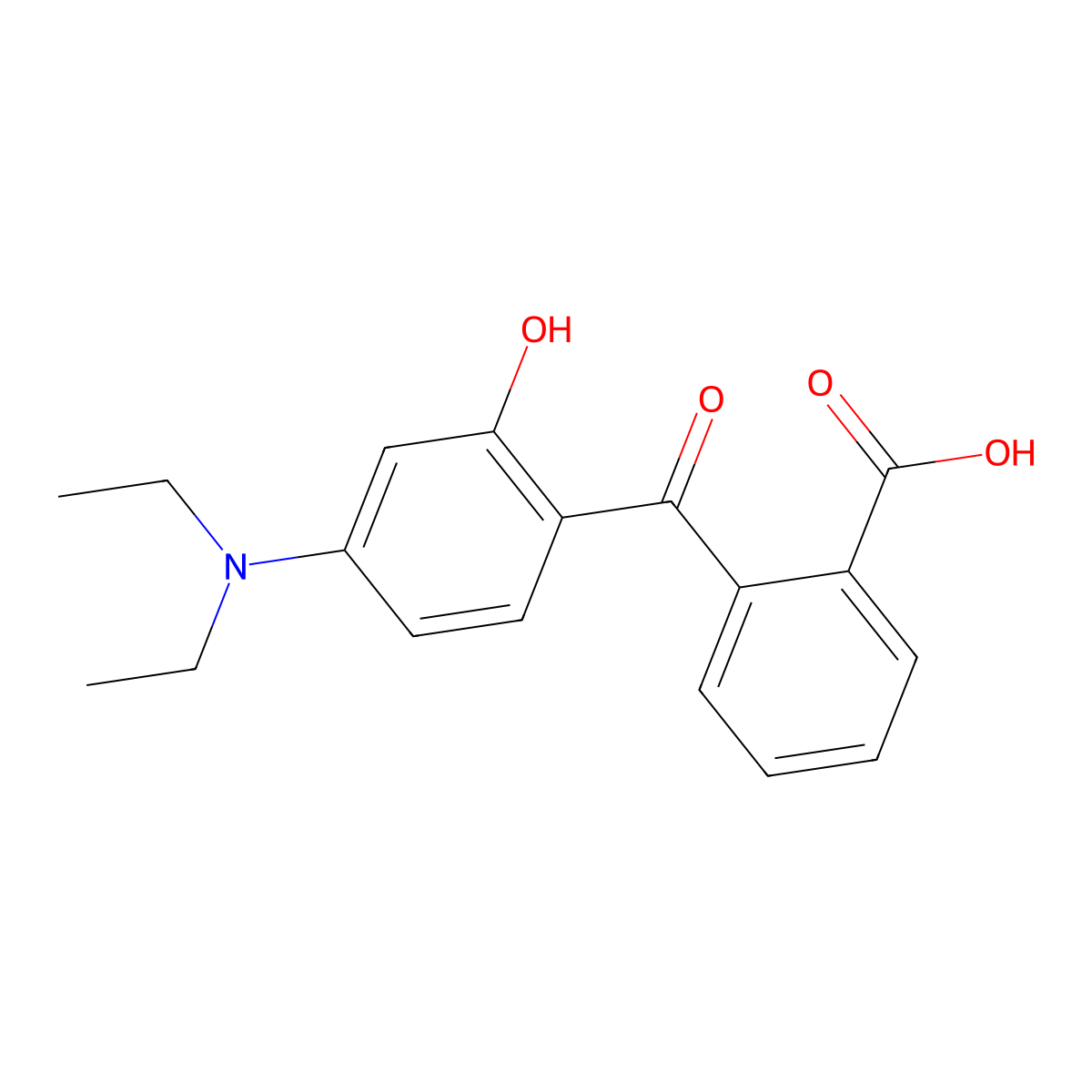 2-[4-(Diethylamino)-2-hydroxybenzoyl]benzoic acid molecular structure, CAS 5809-23-4