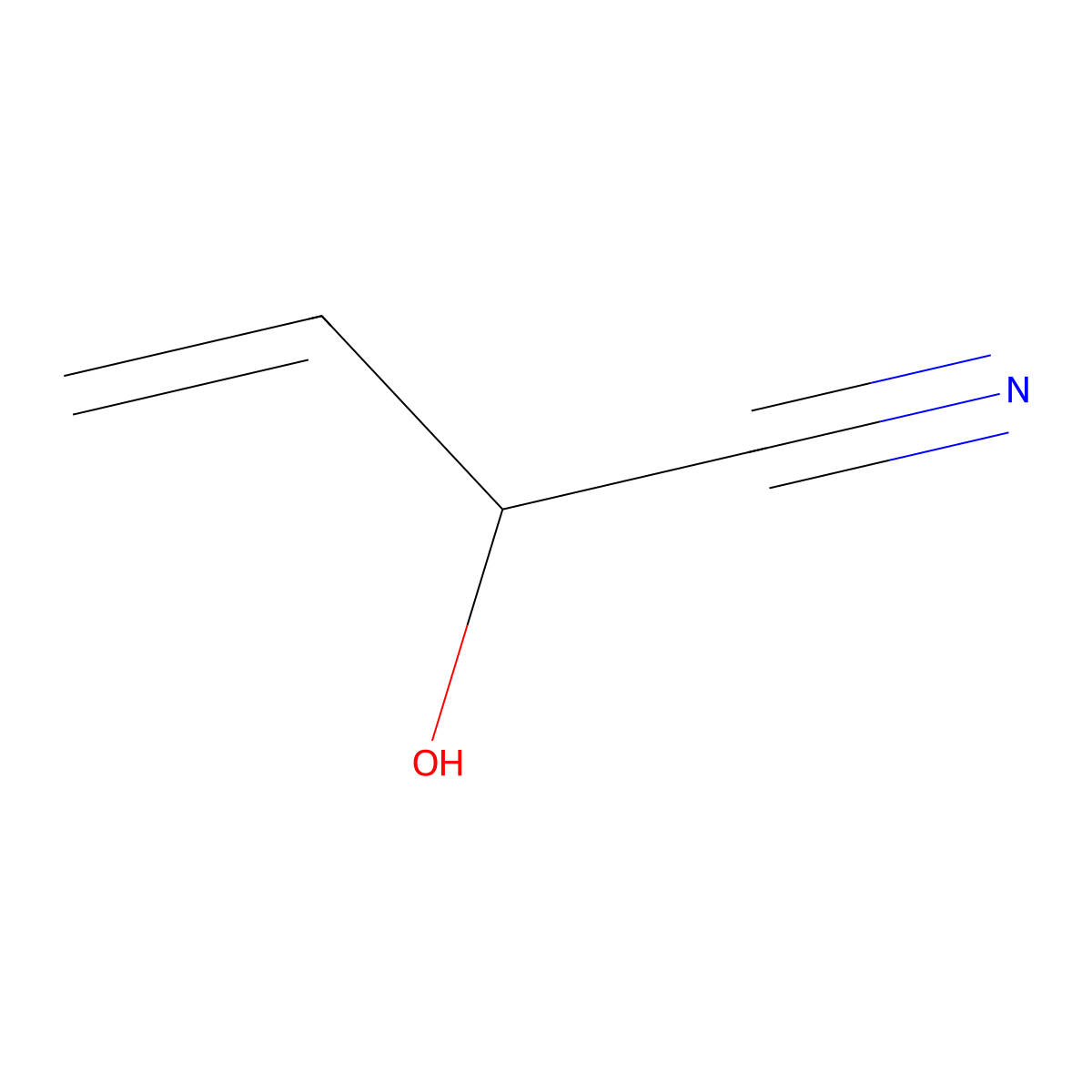 3-Butenenitrile, 2-hydroxy- molecular structure, CAS 5809-59-6