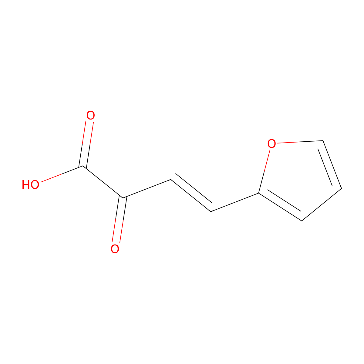 3-Butenoic acid, 4-(2-furanyl)-2-oxo- molecular structure, CAS 5809-67-6