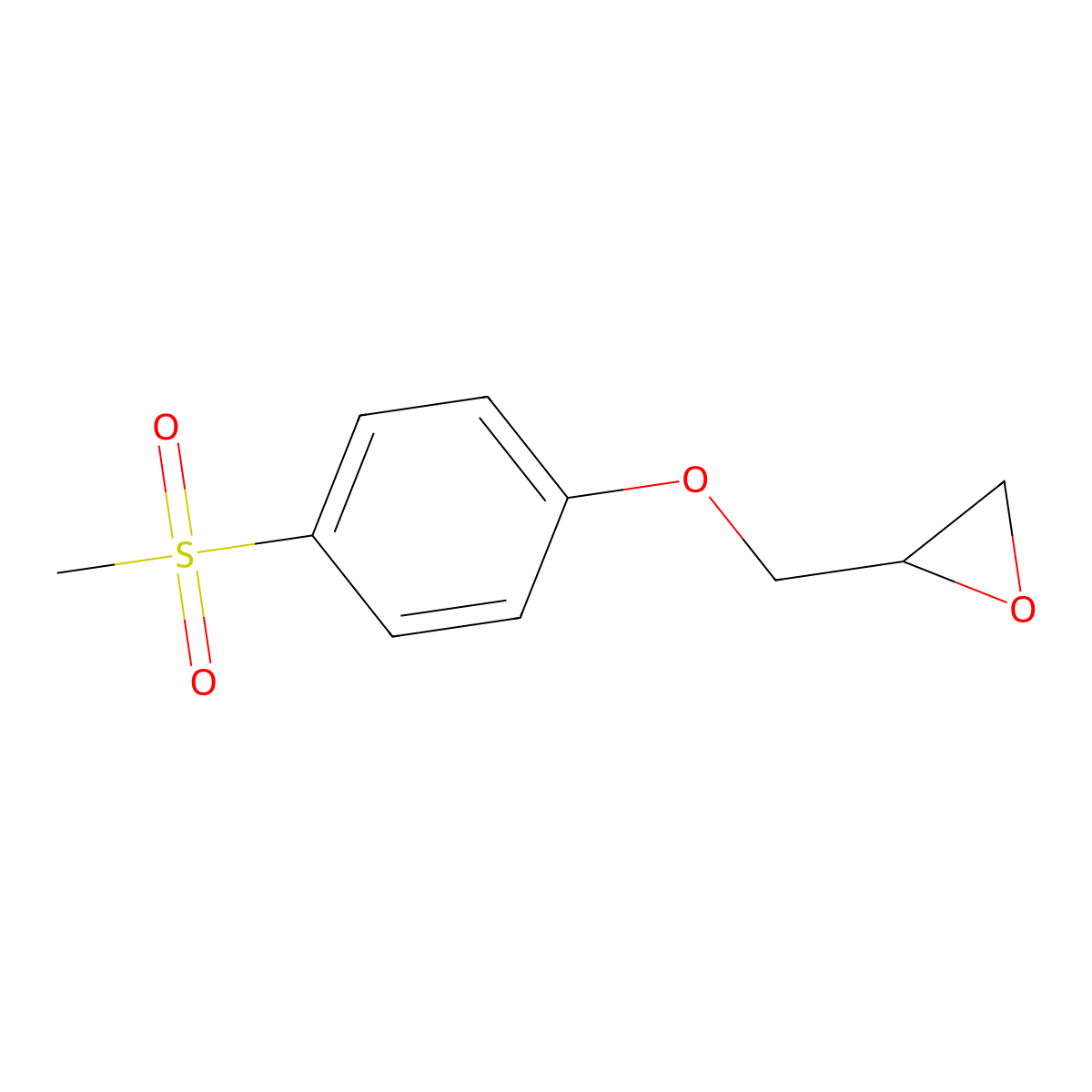 ((p-(Methylsulphonyl)phenoxy)methyl)oxirane molecular structure, CAS 58090-28-1