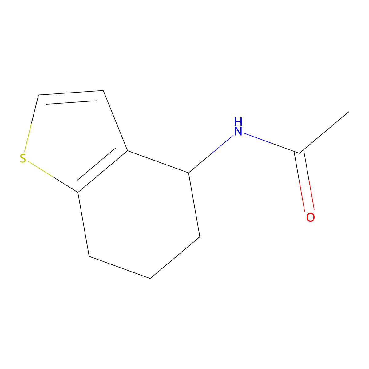 N-(4,5,6,7-Tetrahydrobenzo[b]thiophen-4-yl)acetamide molecular structure, CAS 58094-12-5