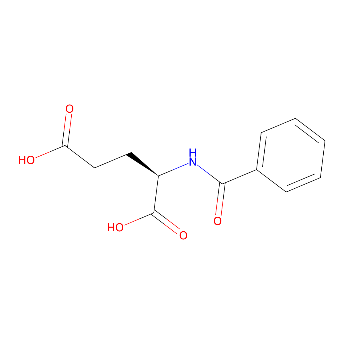 (+)-N-Benzoylglutamic acid molecular structure, CAS 58094-18-1