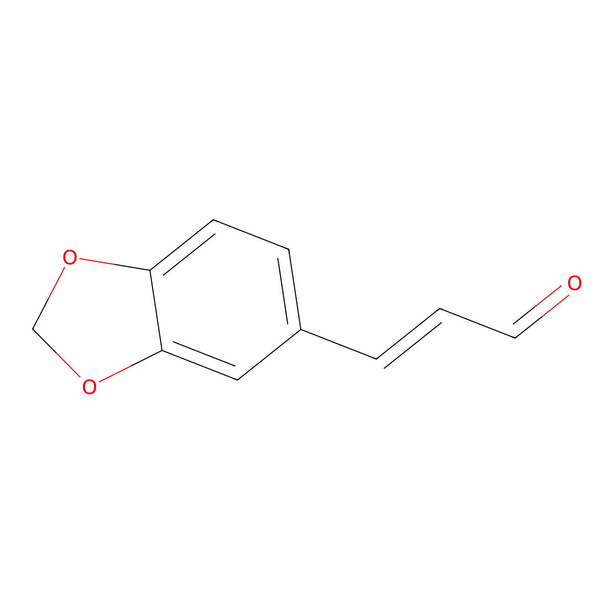(E)-3,4-Methylenedioxycinnamaldehyde molecular structure, CAS 58095-77-5
