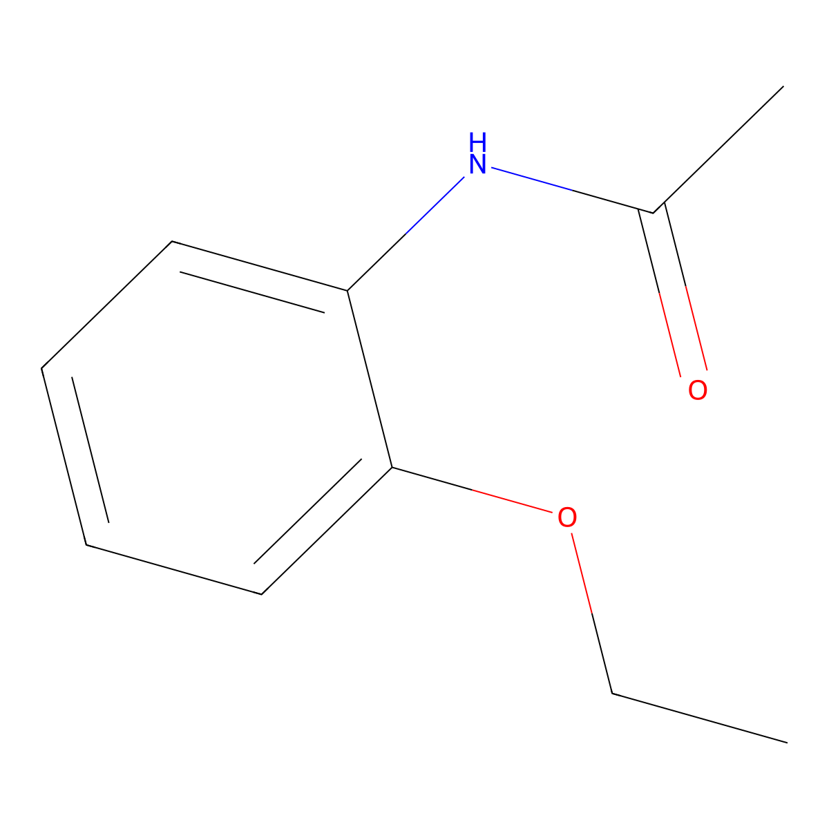 o-Ethoxyacetanilide molecular structure, CAS 581-08-8