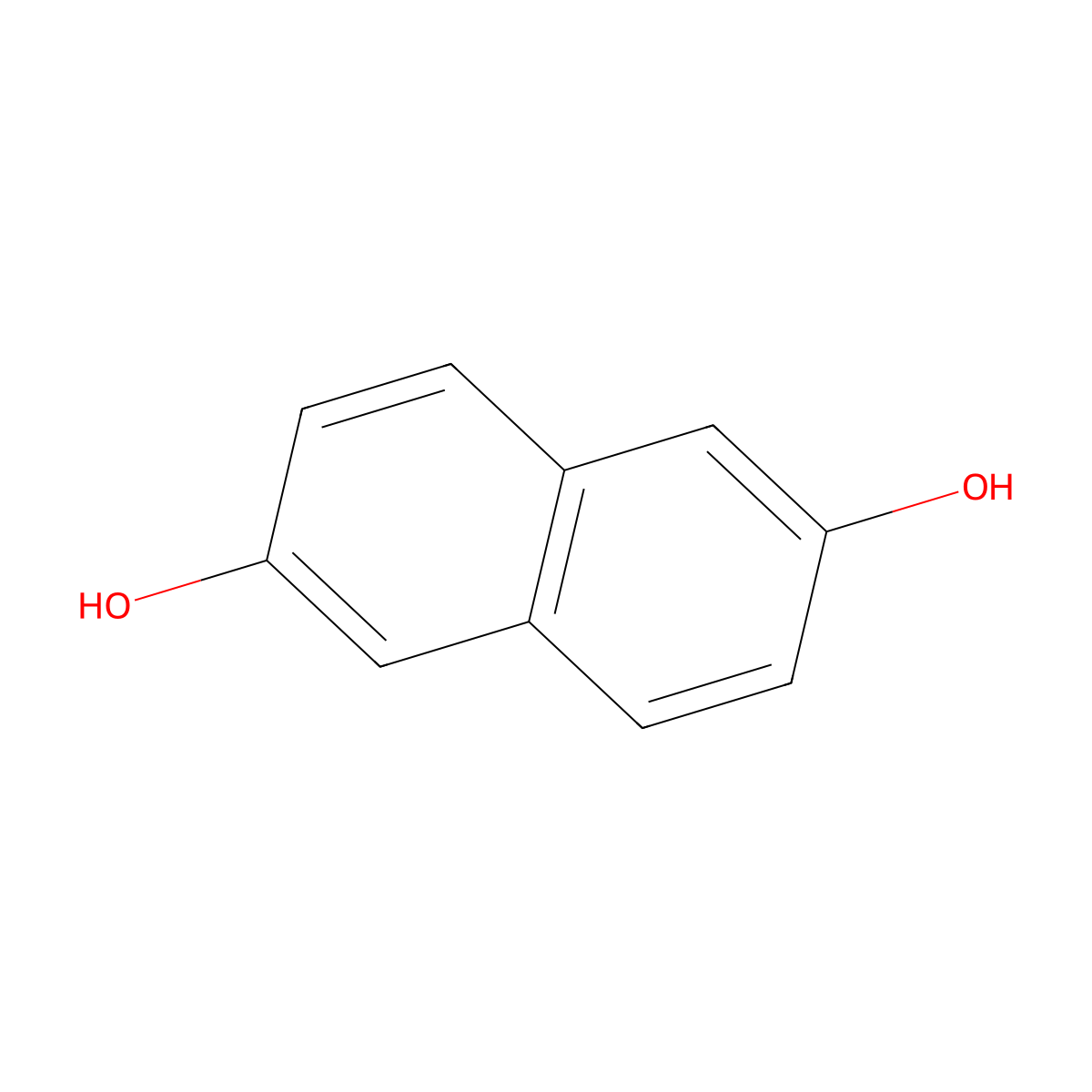 2,6-Dihydroxynaphthalene molecular structure, CAS 581-43-1