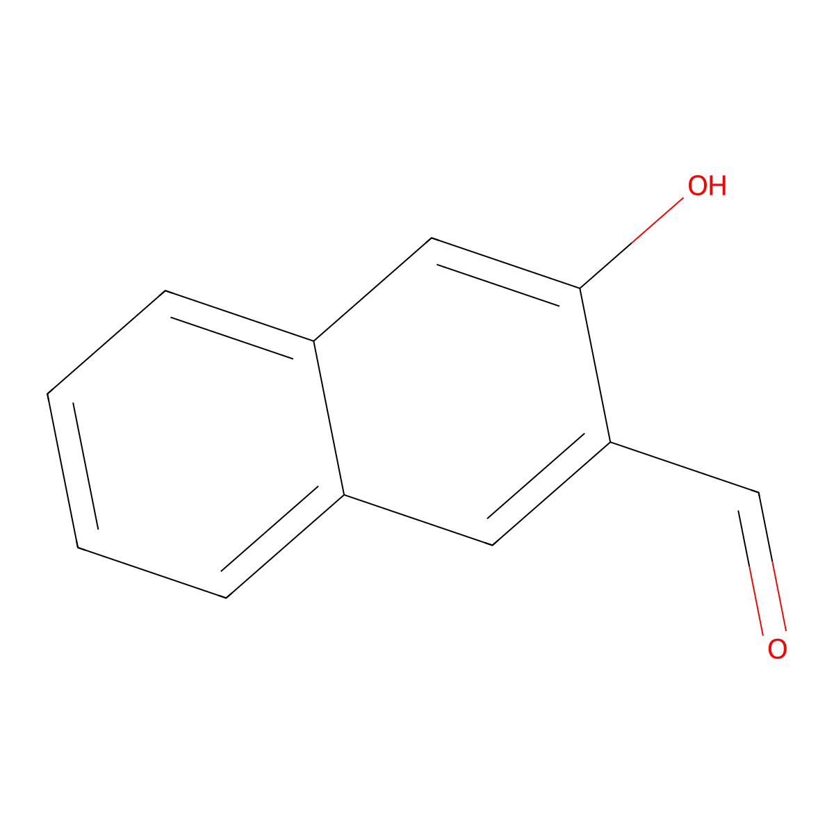 3-Hydroxynaphthalene-2-carbaldehyde molecular structure, CAS 581-71-5