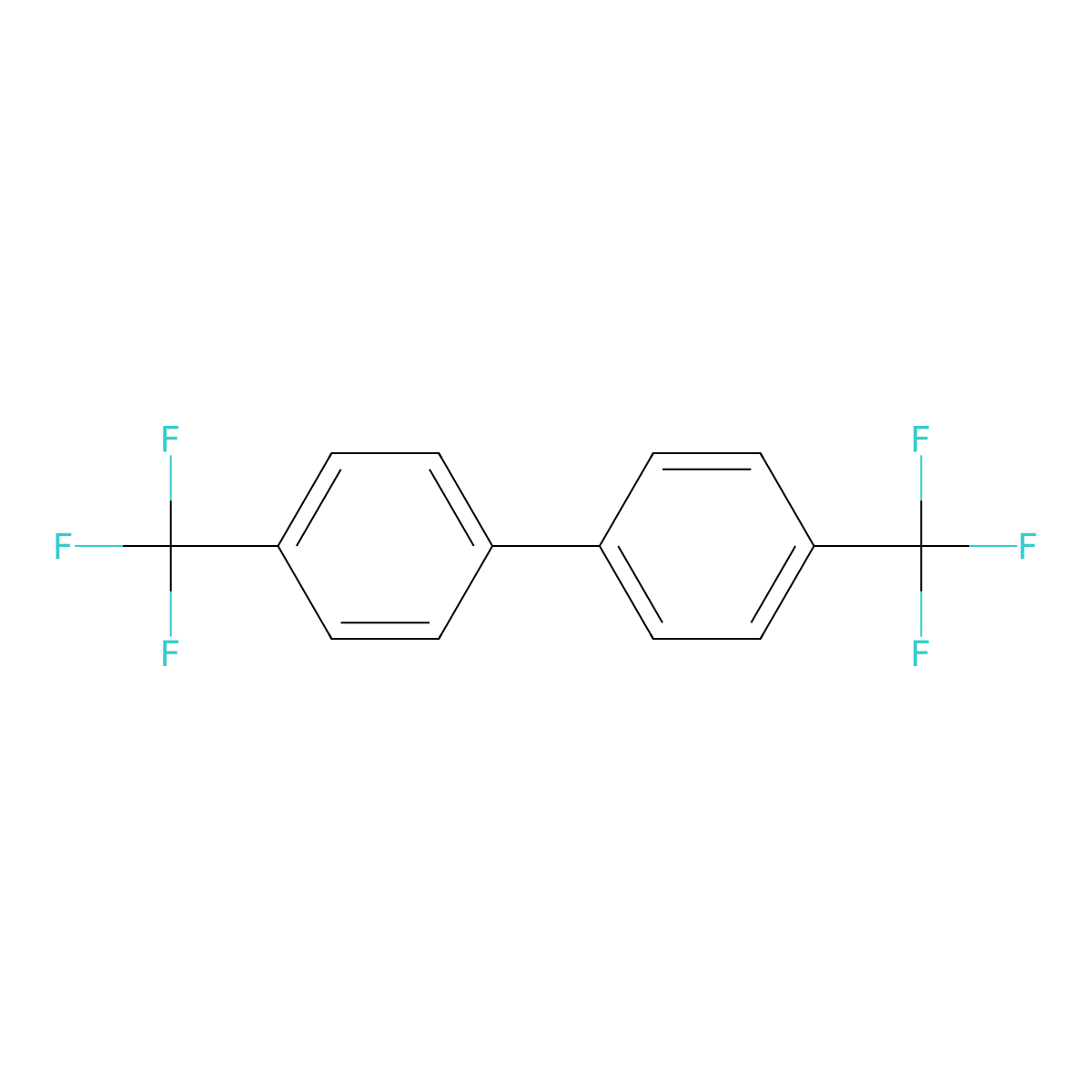 4,4'-Bis[trifluoromethyl]biphenyl molecular structure, CAS 581-80-6