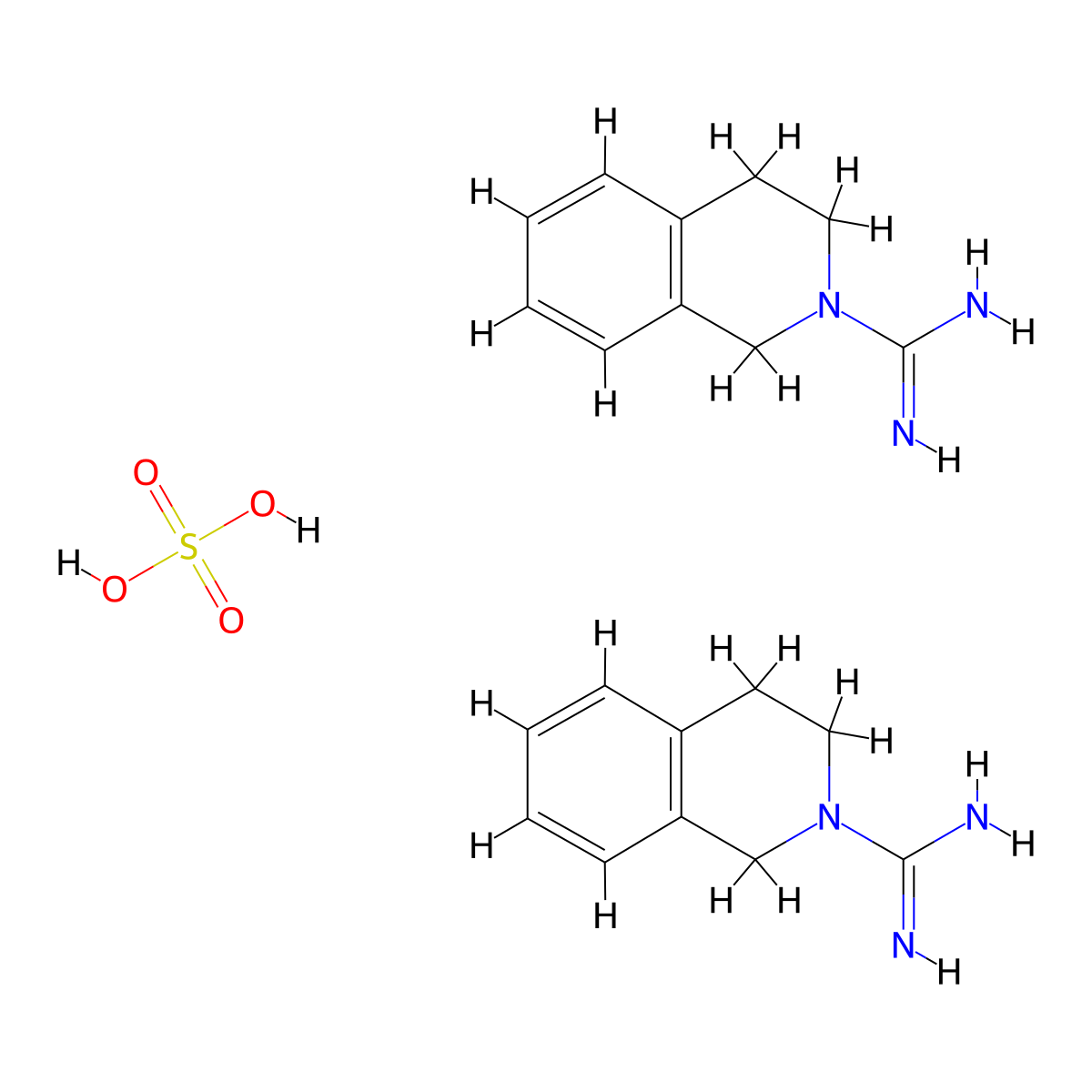 Debrisoquin Sulfate molecular structure, CAS 581-88-4