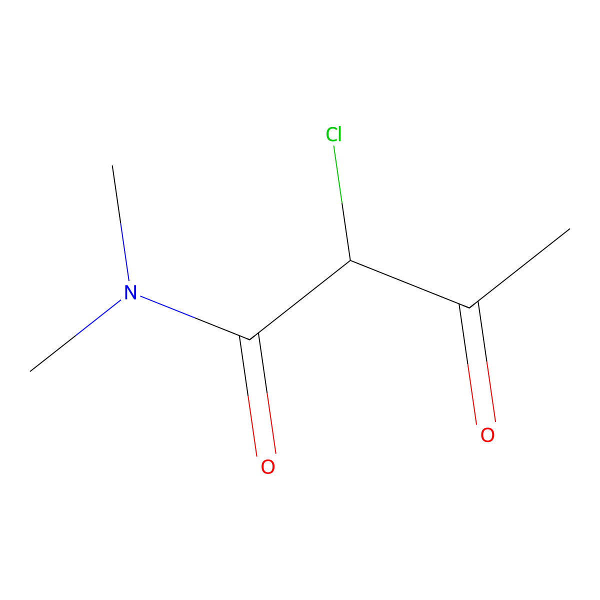 2-Chloro-N,N-dimethyl-3-oxobutanamide molecular structure, CAS 5810-07-1