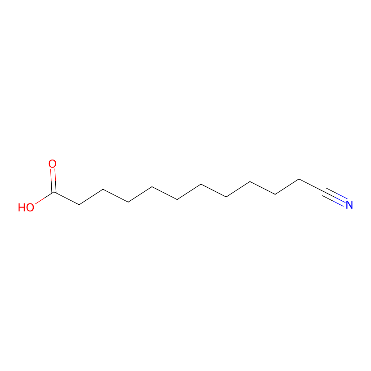 11-Cyanoundecanoic acid molecular structure, CAS 5810-18-4