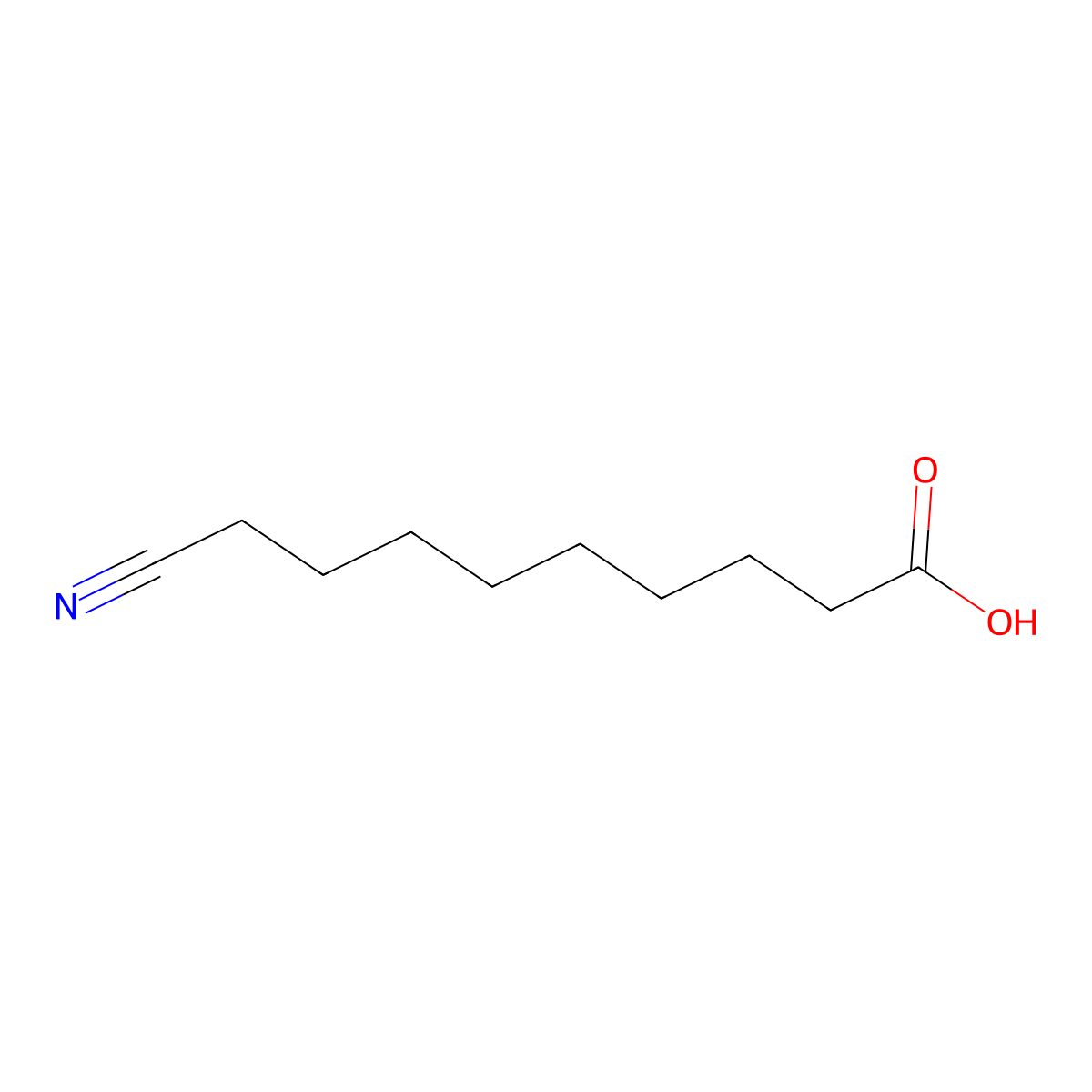 9-Cyanononanoic acid molecular structure, CAS 5810-19-5