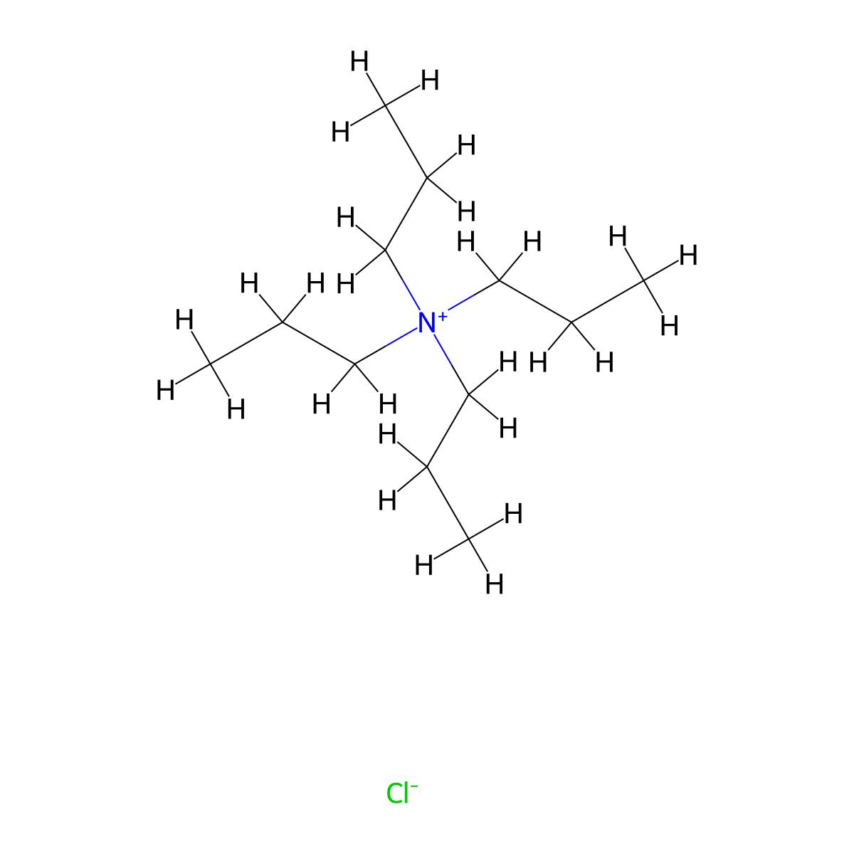 Tetrapropylammonium chloride molecular structure, CAS 5810-42-4