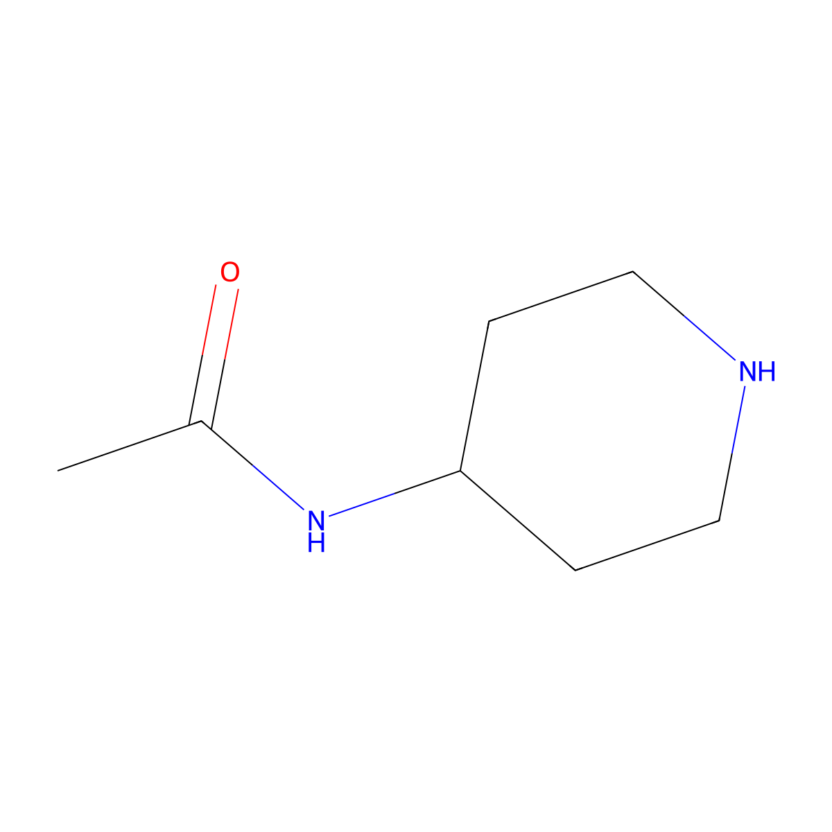 4-Acetamidopiperidine molecular structure, CAS 5810-56-0