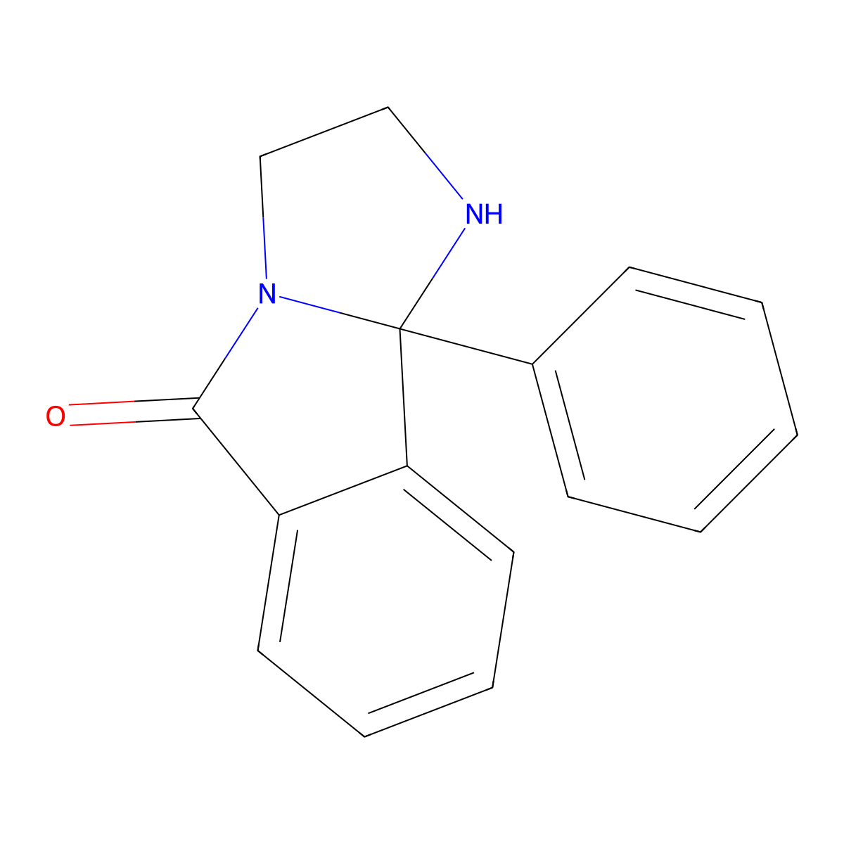9b-phenyl-1,2,3,9b-tetrahydro-5H-imidazo[2,1-a]isoindol-5-one molecular structure, CAS 5810-66-2