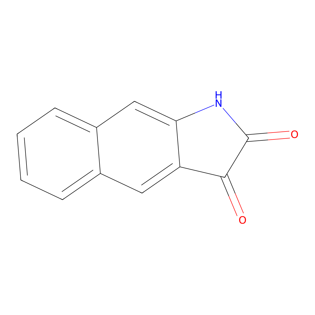 1H-Benz(f)indole-2,3-dione molecular structure, CAS 5810-96-8