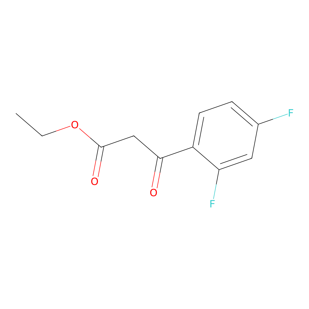 Ethyl 3-(2,4-difluorophenyl)-3-oxopropanoate molecular structure, CAS 58101-23-8