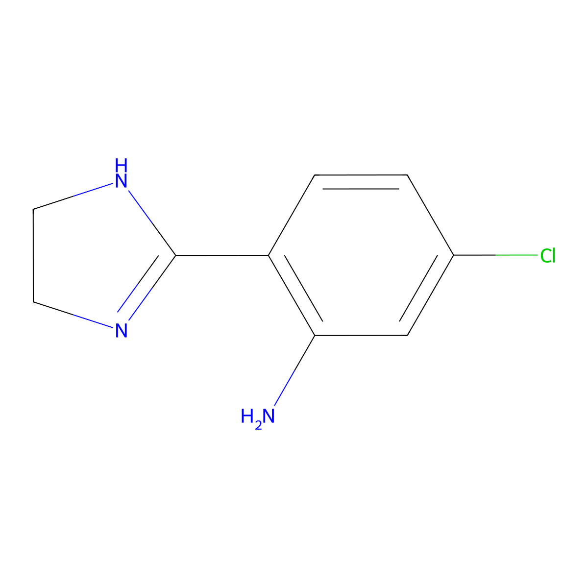 5-chloro-2-(4,5-dihydro-1H-imidazol-2-yl)aniline molecular structure, CAS 58105-81-0