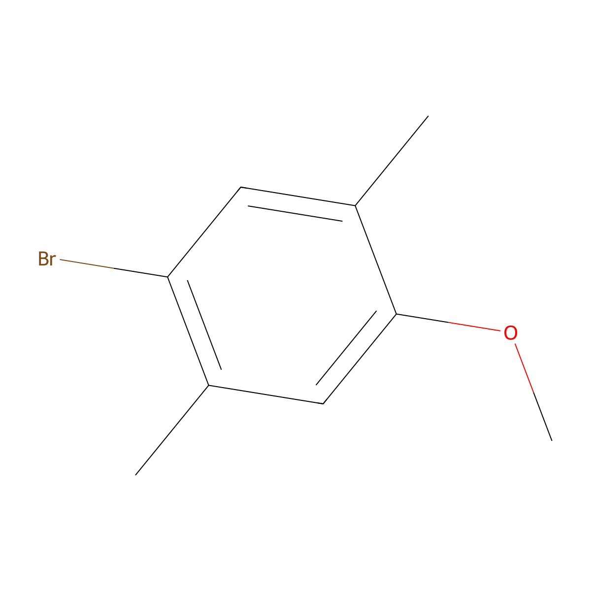 1-Bromo-4-methoxy-2,5-dimethylbenzene molecular structure, CAS 58106-25-5