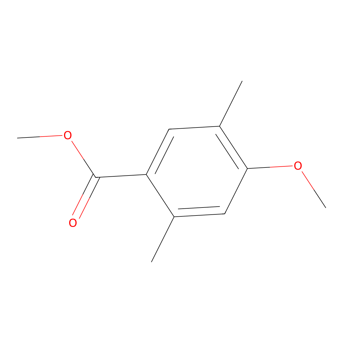 Methyl 4-methoxy-2,5-dimethylbenzoate molecular structure, CAS 58106-28-8