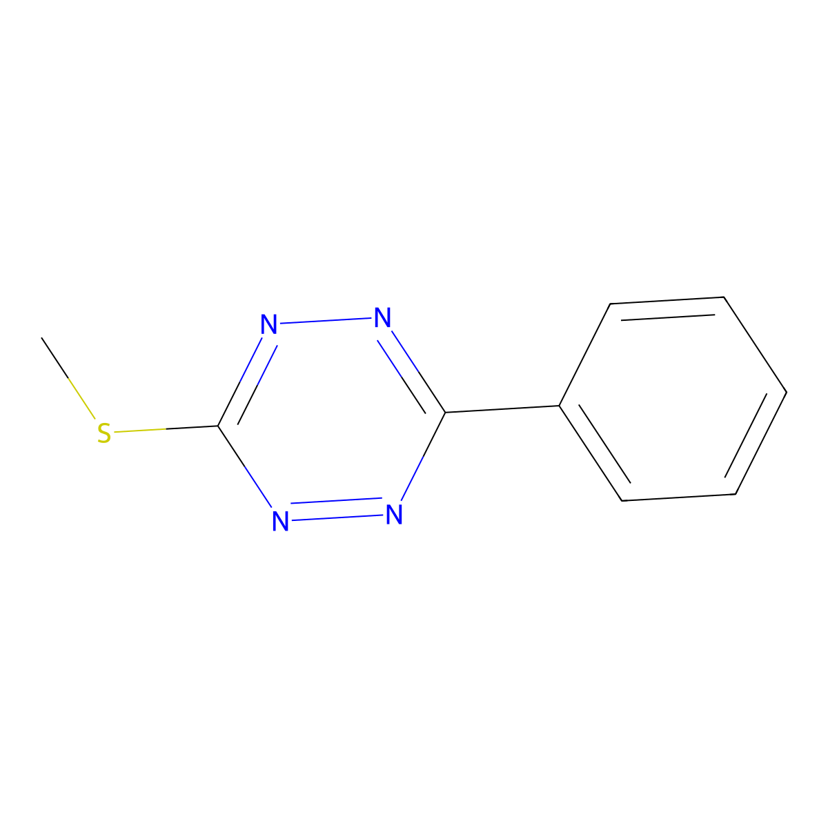 3-(Methylthio)-6-phenyl-1,2,4,5-tetrazine molecular structure, CAS 58106-82-4
