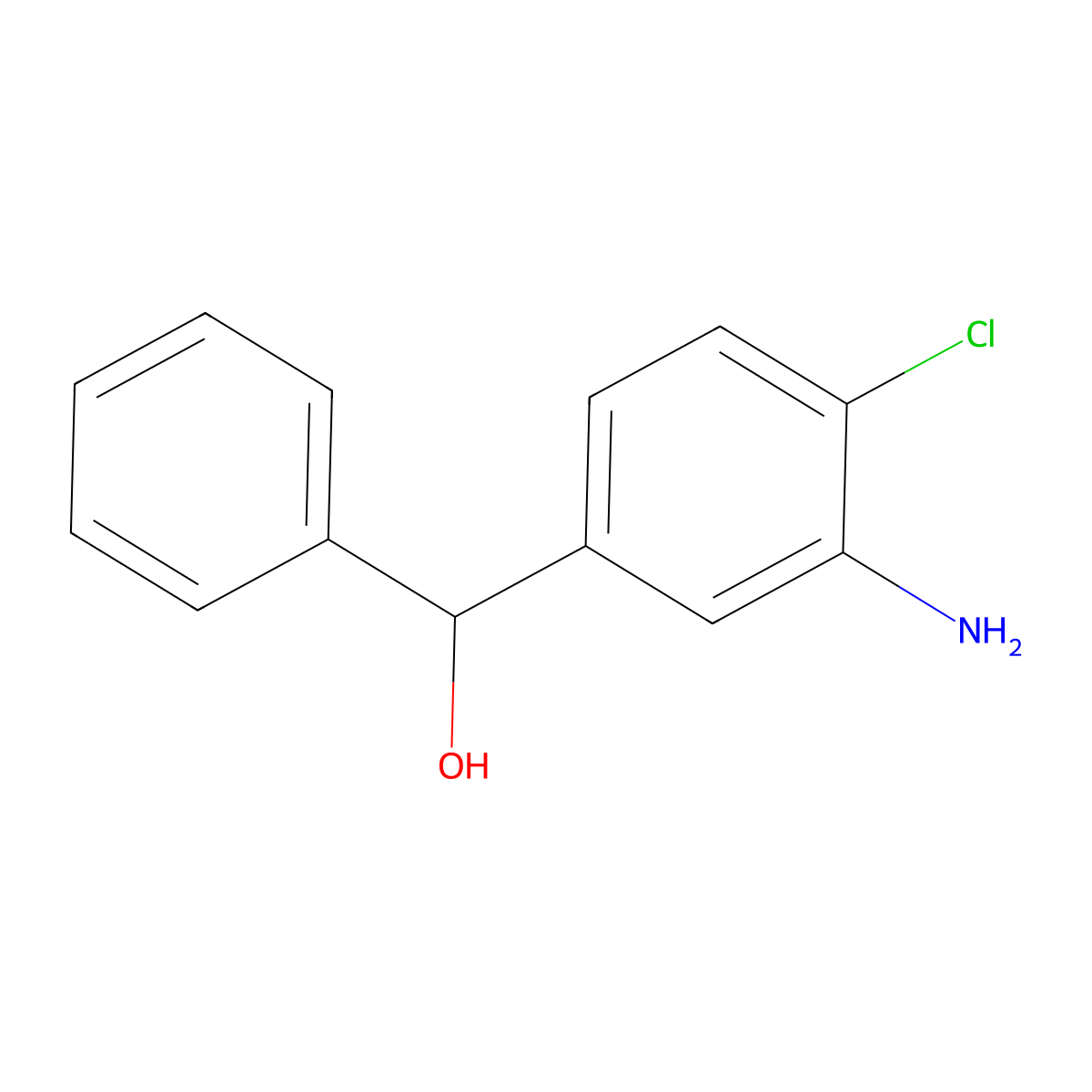 (3-Amino-4-chlorophenyl)(phenyl)methanol molecular structure, CAS 581060-16-4