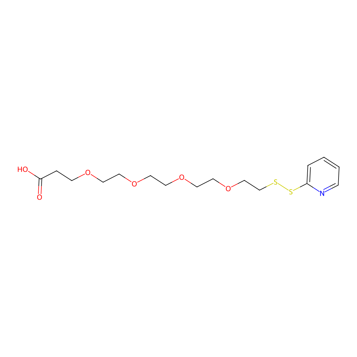 (2-pyridyldithio)-PEG4 acid molecular structure, CAS 581065-93-2