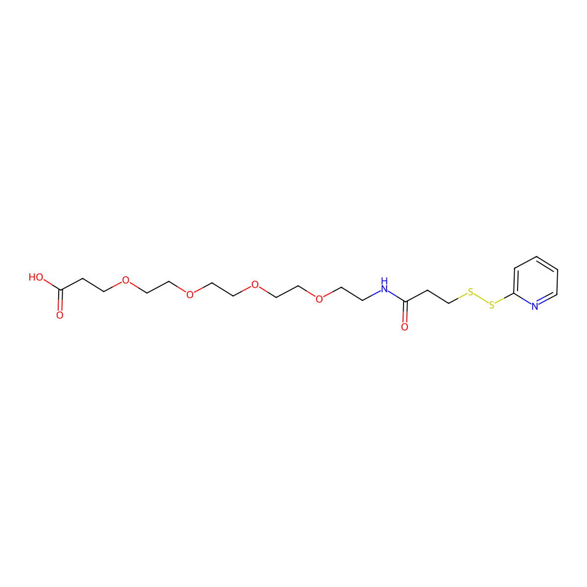 SPDP-PEG4-acid molecular structure, CAS 581065-97-6