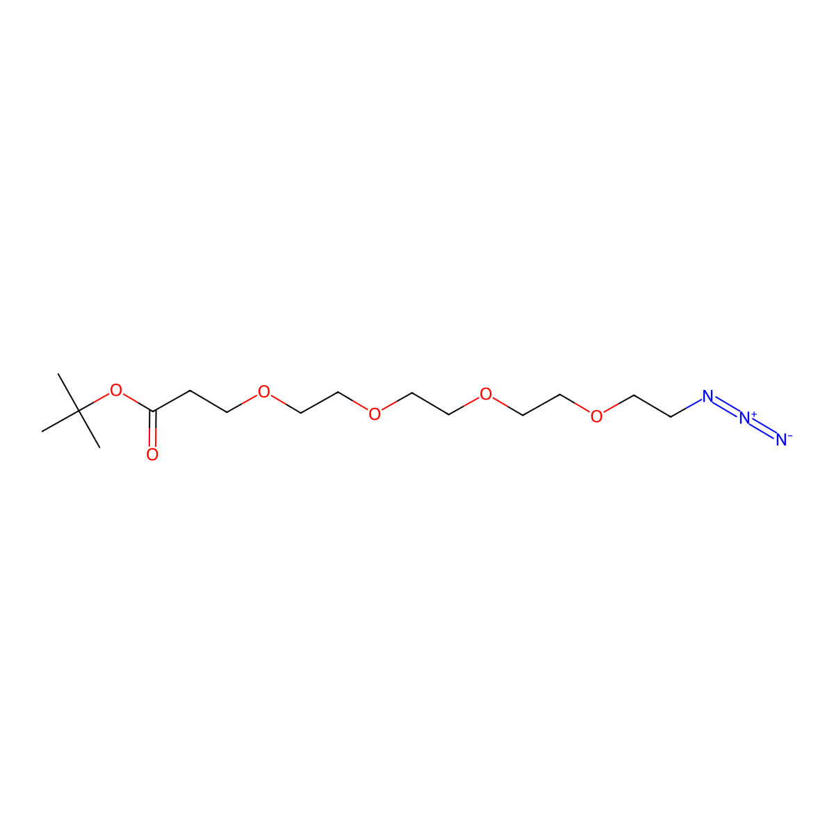 Azido-PEG4-t-butyl ester molecular structure, CAS 581066-04-8
