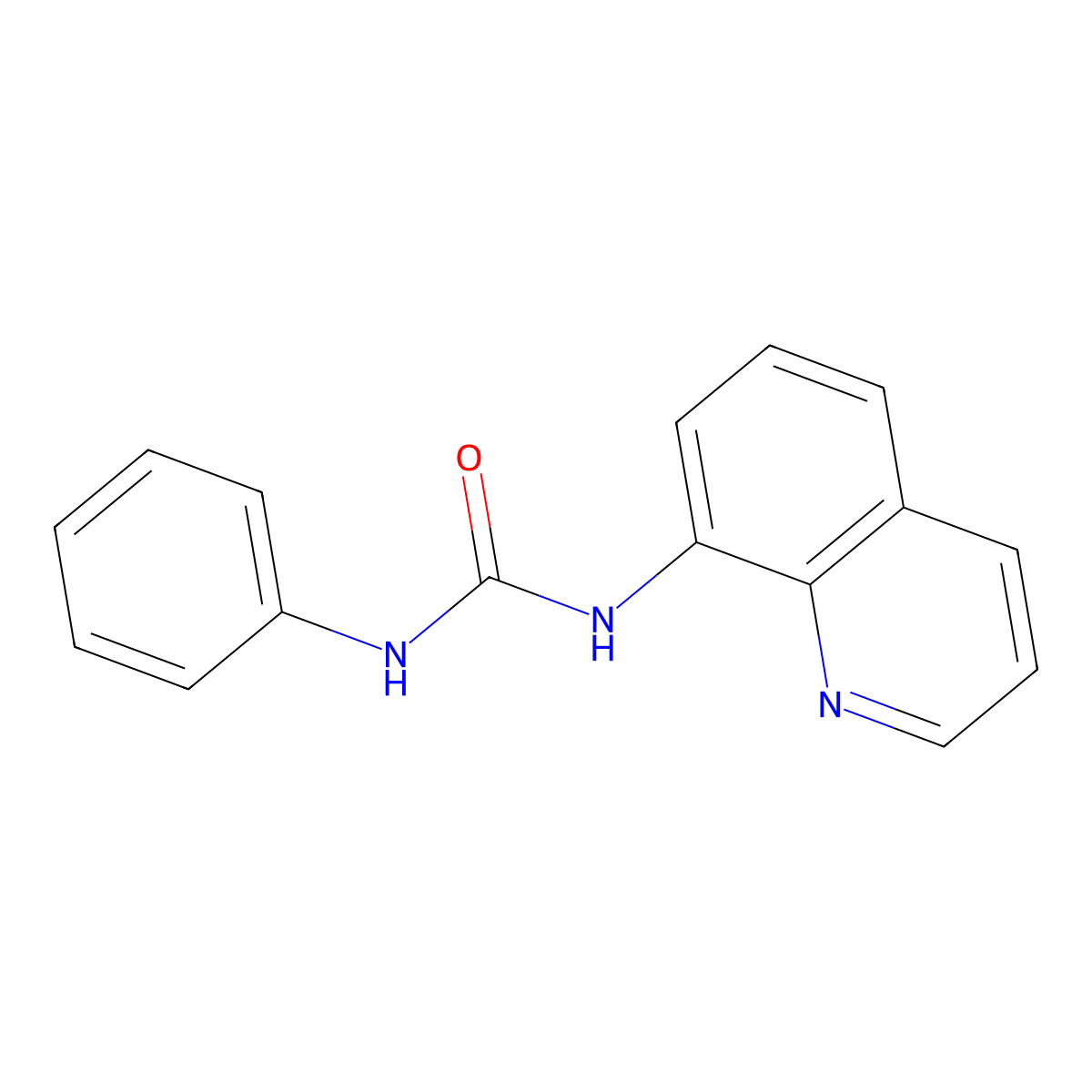 1-Phenyl-3-quinolin-8-ylurea molecular structure, CAS 58107-20-3