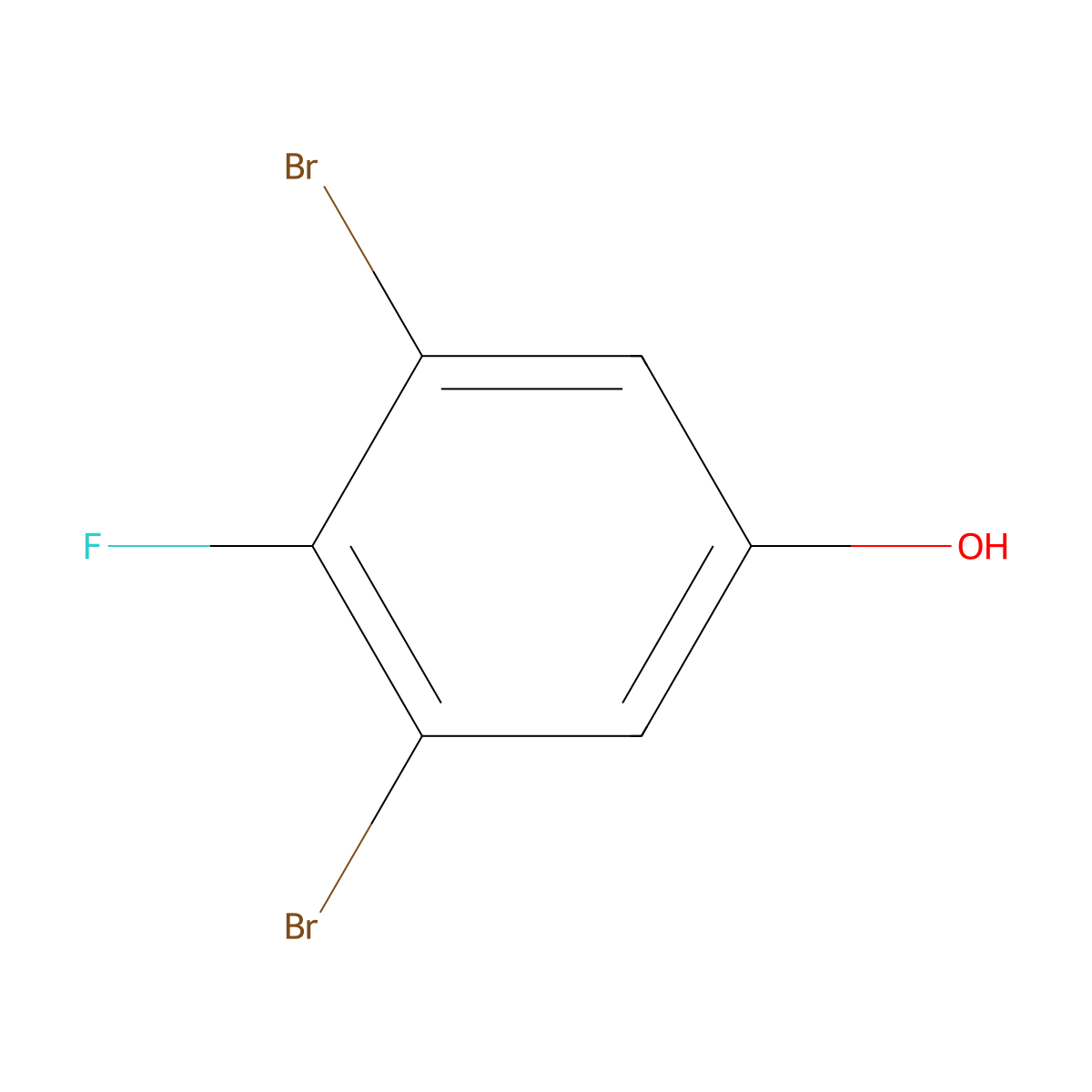 3,5-Dibromo-4-fluorophenol molecular structure, CAS 58107-26-9