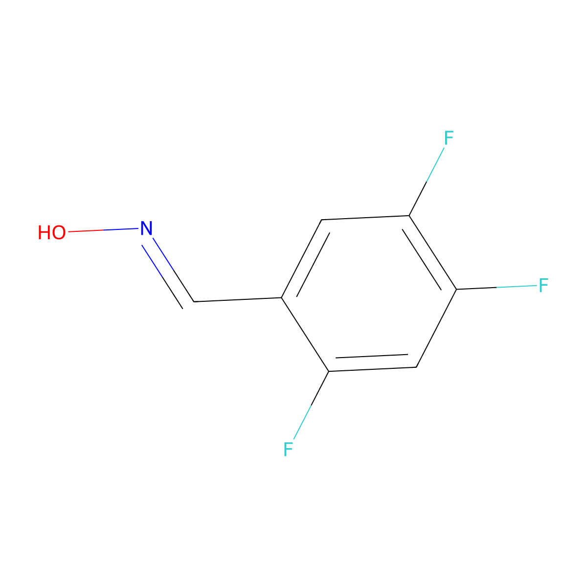 2,4,5-Trifluorobenzaldehyde oxime molecular structure, CAS 581072-18-6