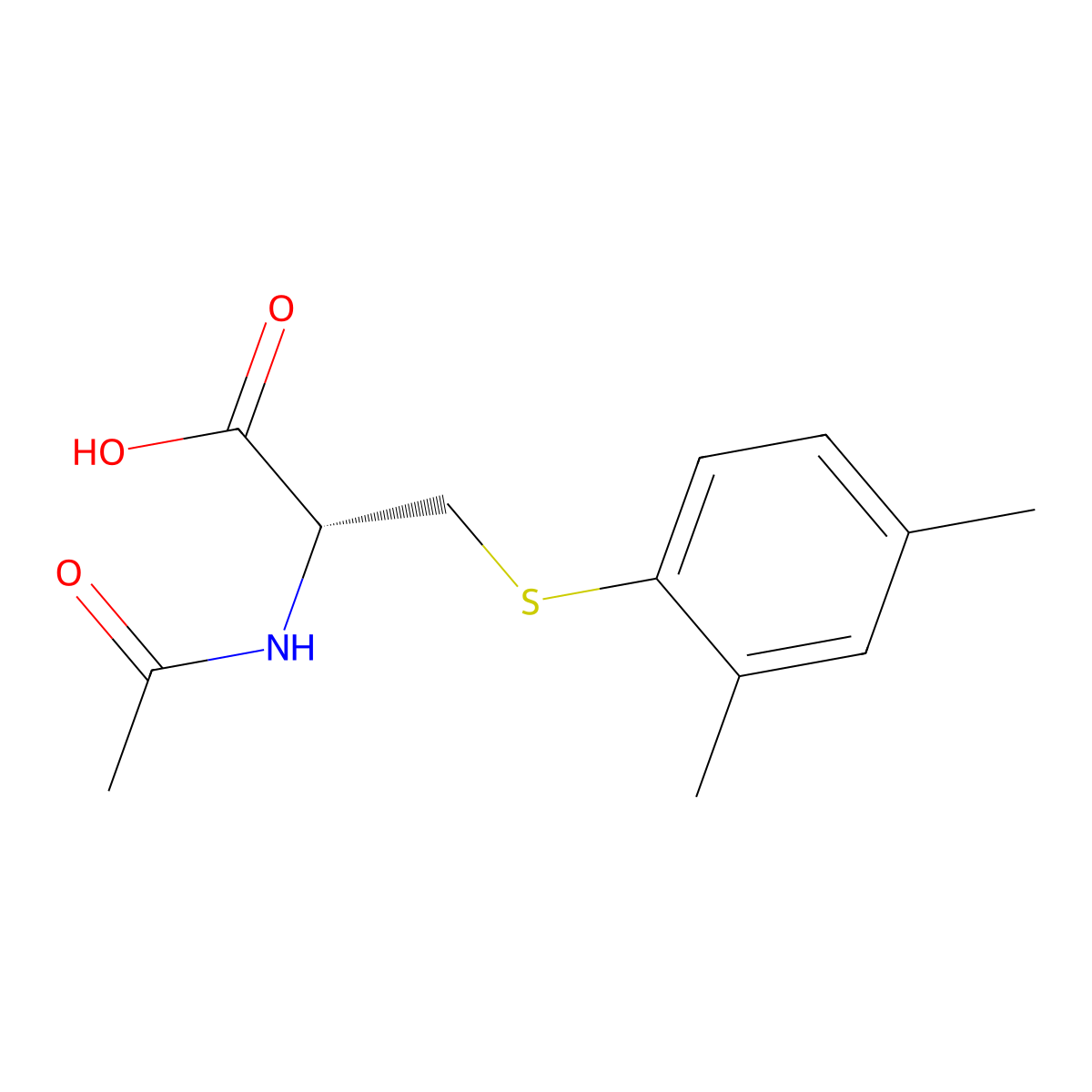 N-Acetyl-S-(2,4-dimethylbenzene)-L-cysteine molecular structure, CAS 581076-69-9