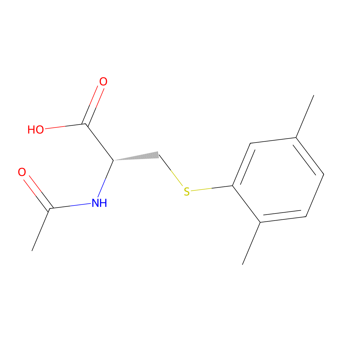 N-Acetyl-S-(2,5-dimethylbenzene)-L-cysteine molecular structure, CAS 581076-70-2