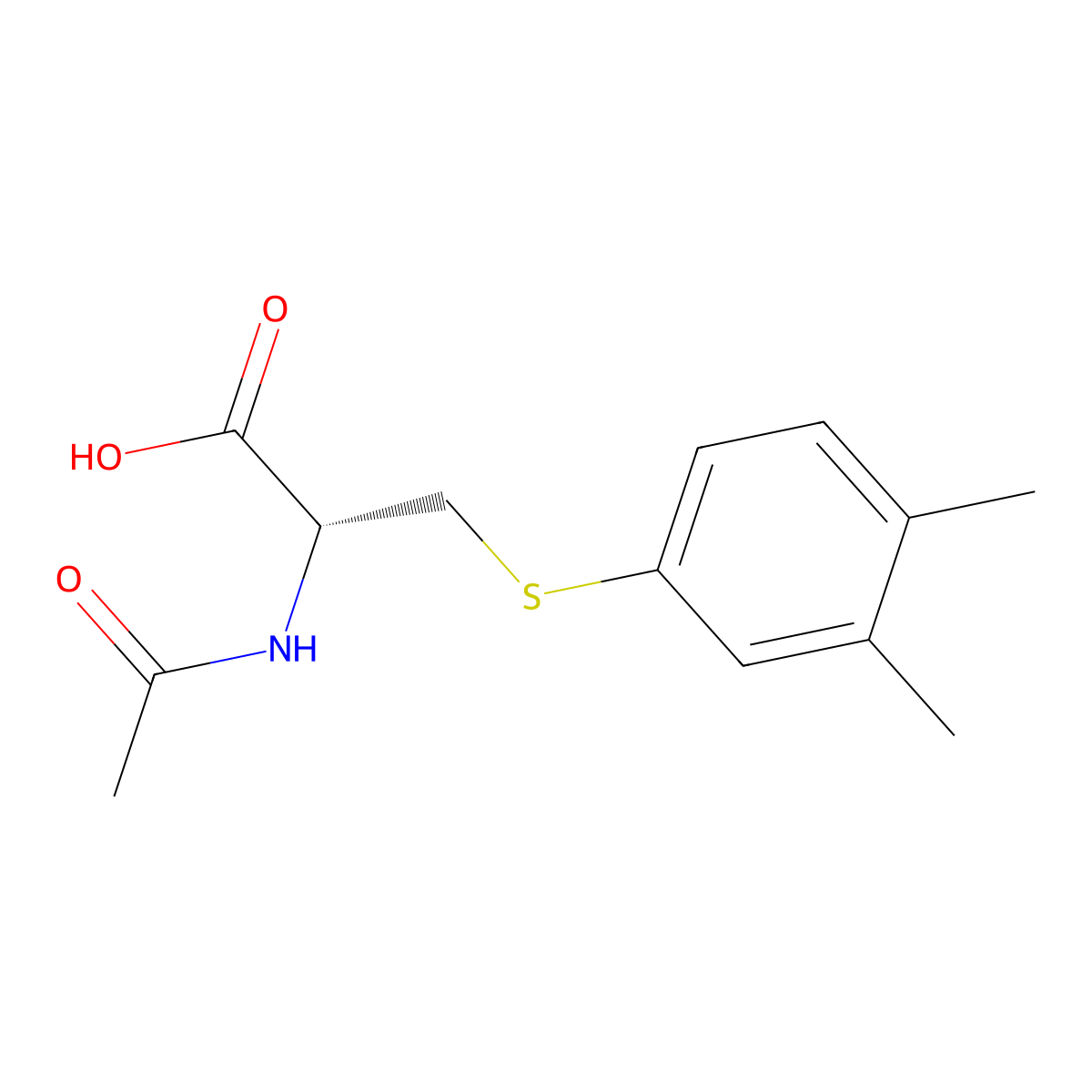 N-Acetyl-S-(3,4-dimethylbenzene)-L-cysteine molecular structure, CAS 581076-72-4