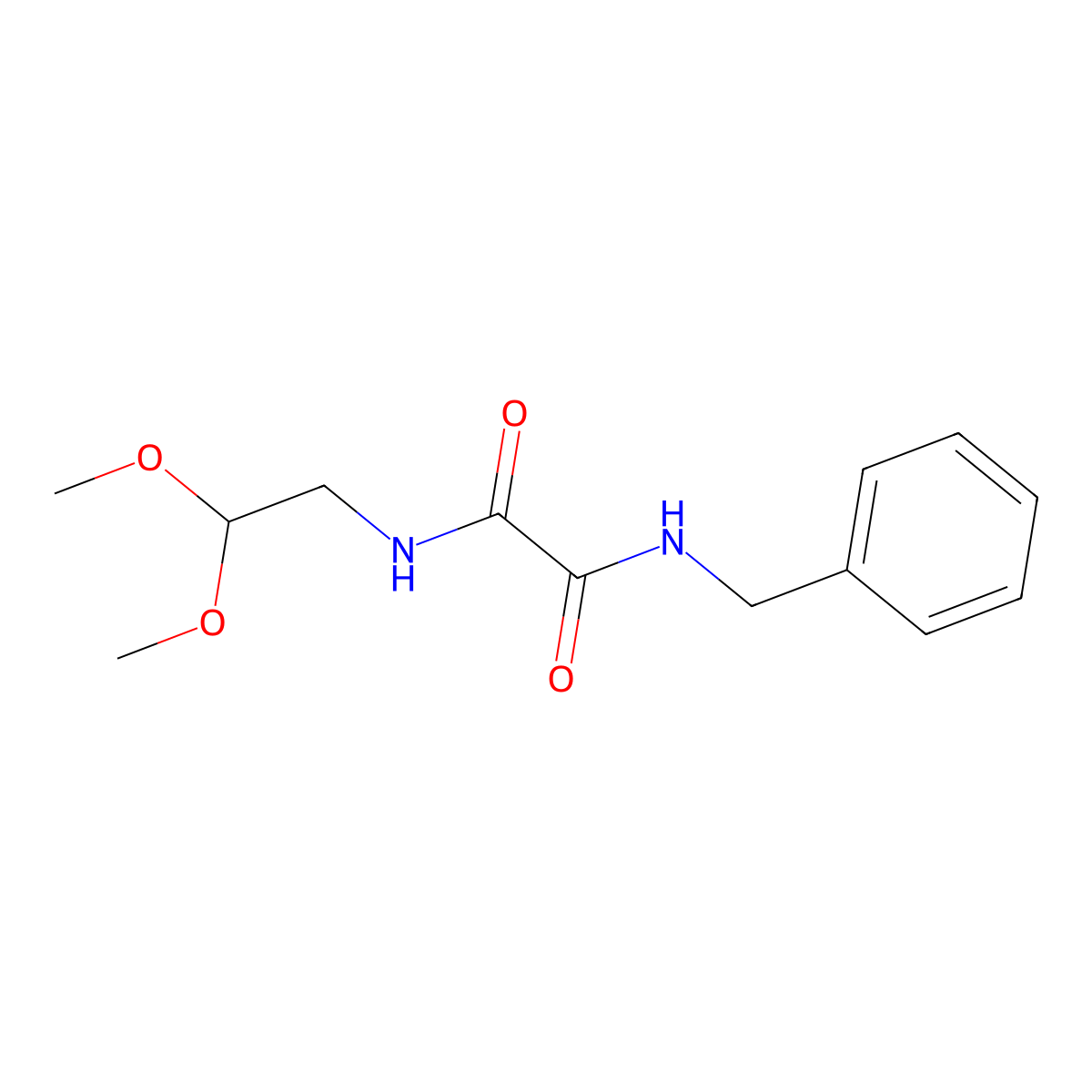 N'-benzyl-N-(2,2-dimethoxyethyl)ethanediamide molecular structure, CAS 58108-43-3