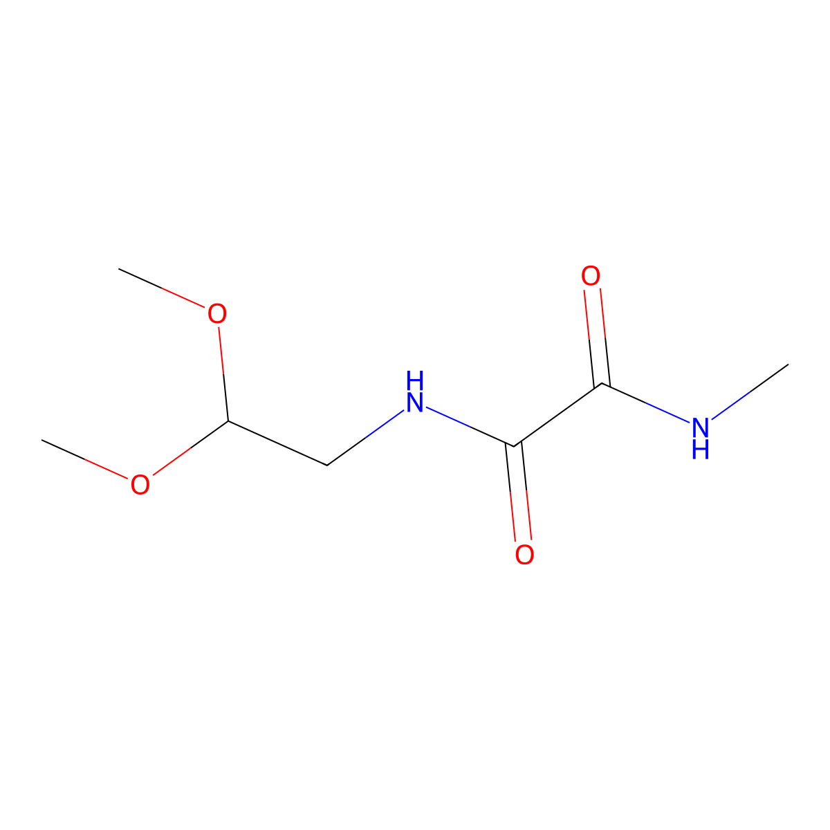 N-(2,2-dimethoxyethyl)-N'-methylethanediamide molecular structure, CAS 58108-44-4