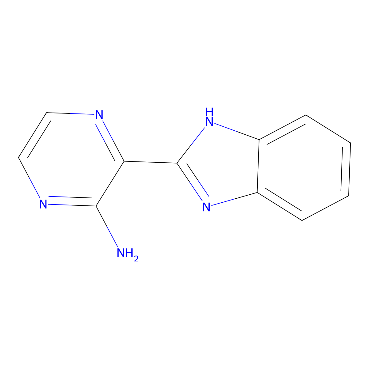 2-[(3-Amino)-2-pyrazinyl]benzimidazole molecular structure, CAS 581081-27-8