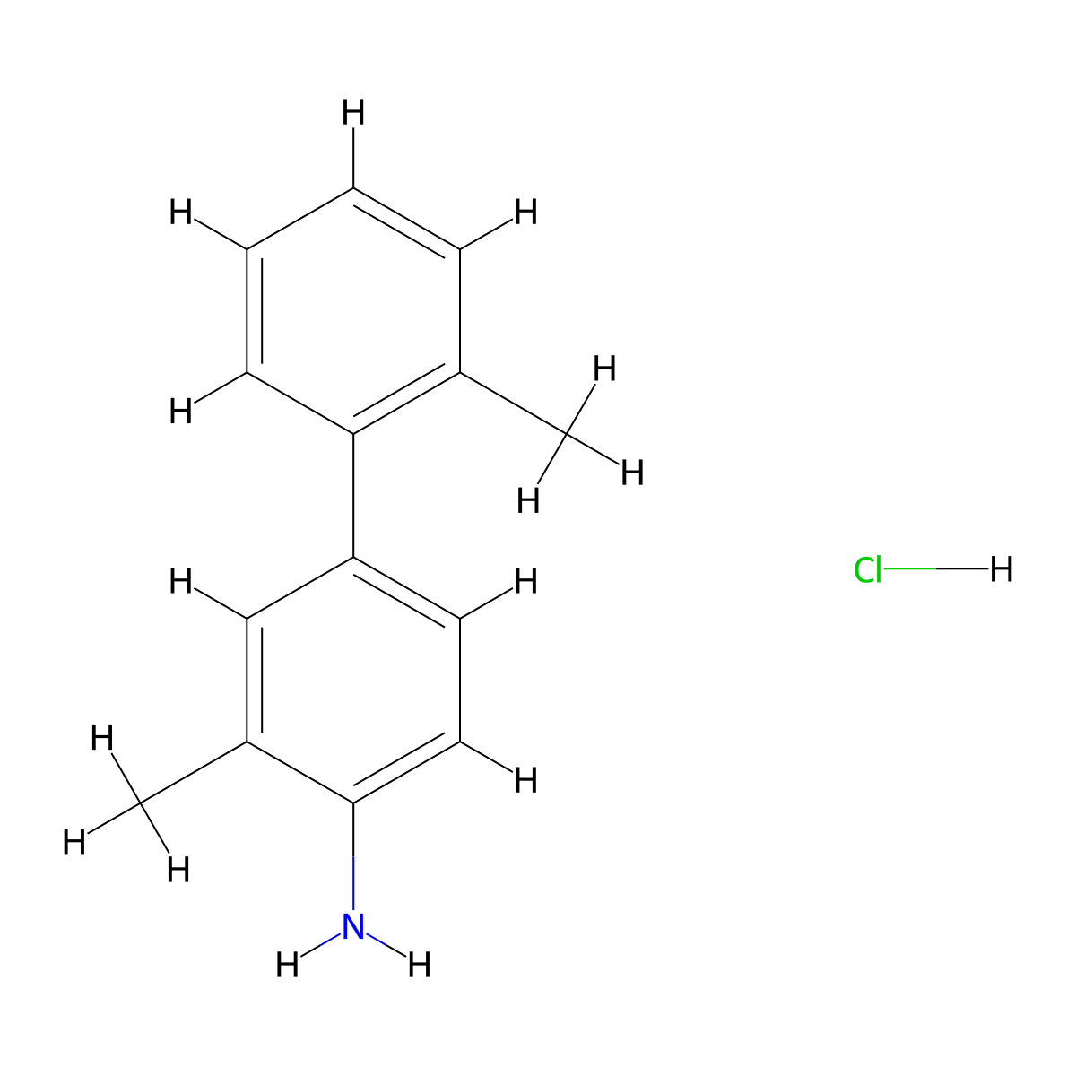 2',3-Dimethyl-4-aminobiphenyl hydrochloride molecular structure, CAS 58109-32-3