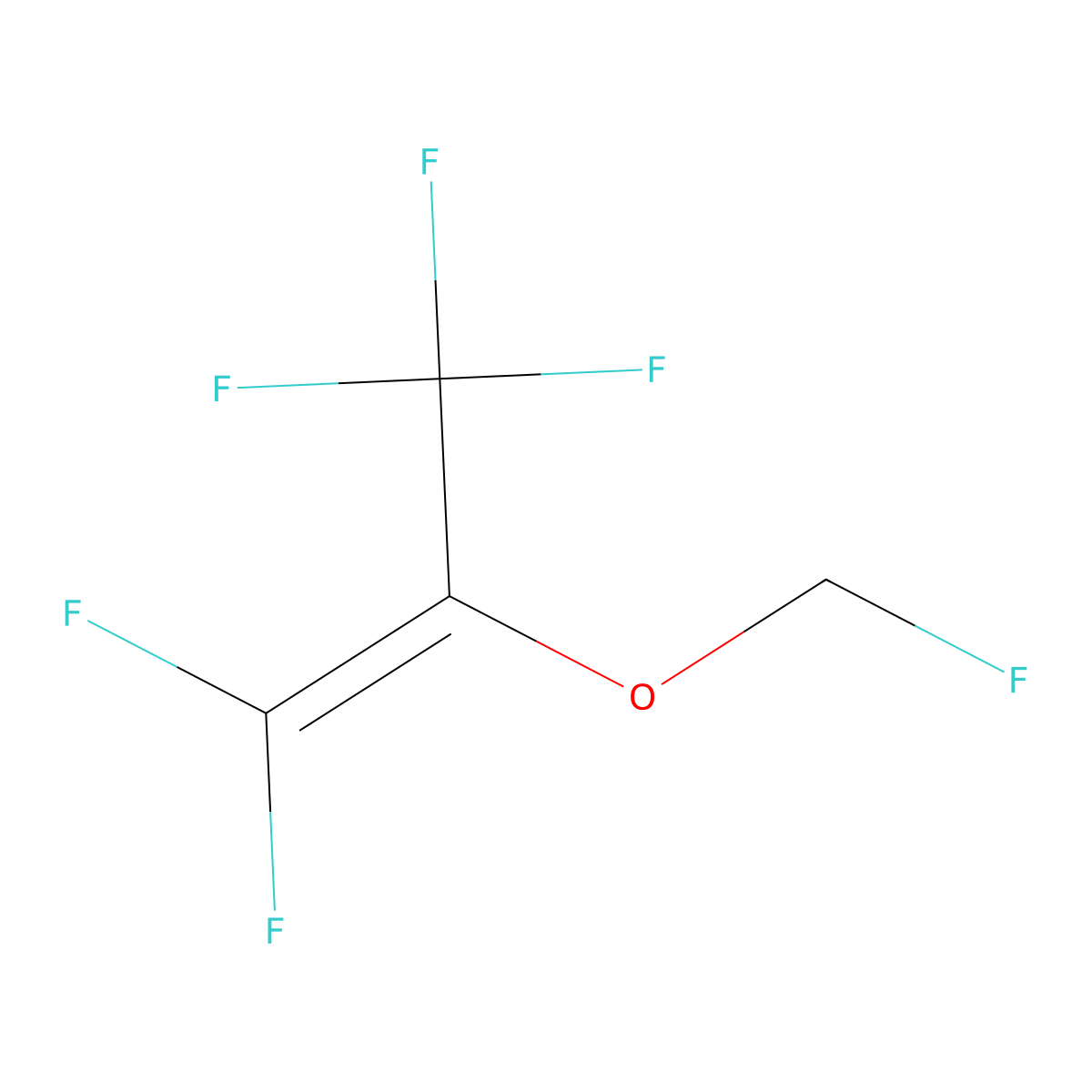 1,1,3,3,3-Pentafluoro-2-(fluoromethoxy)-1-propene molecular structure, CAS 58109-34-5