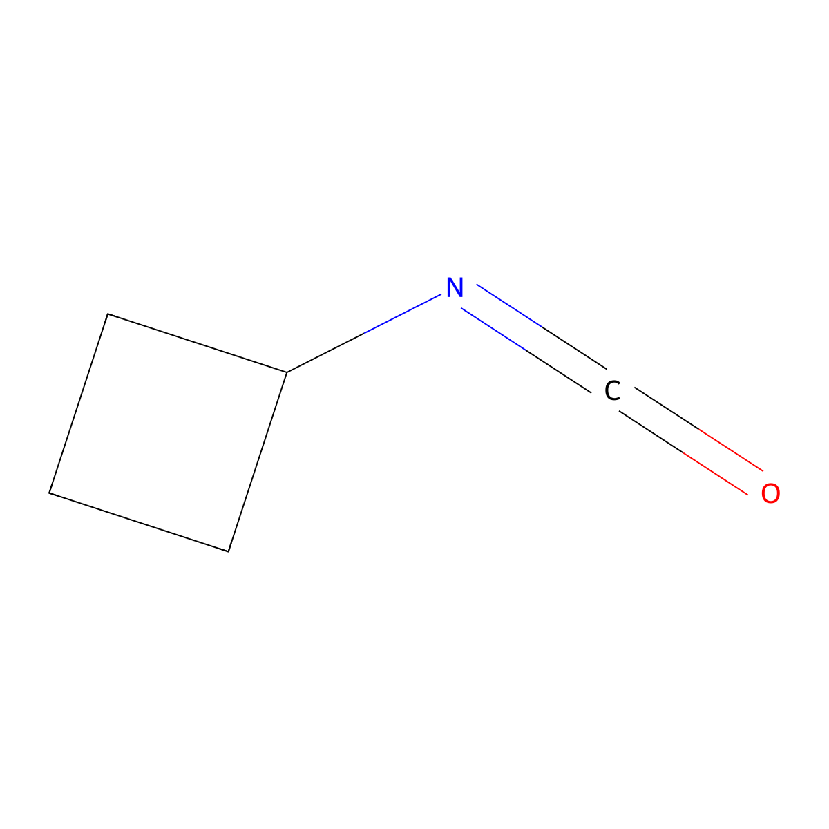 Isocyanatocyclobutane molecular structure, CAS 5811-25-6
