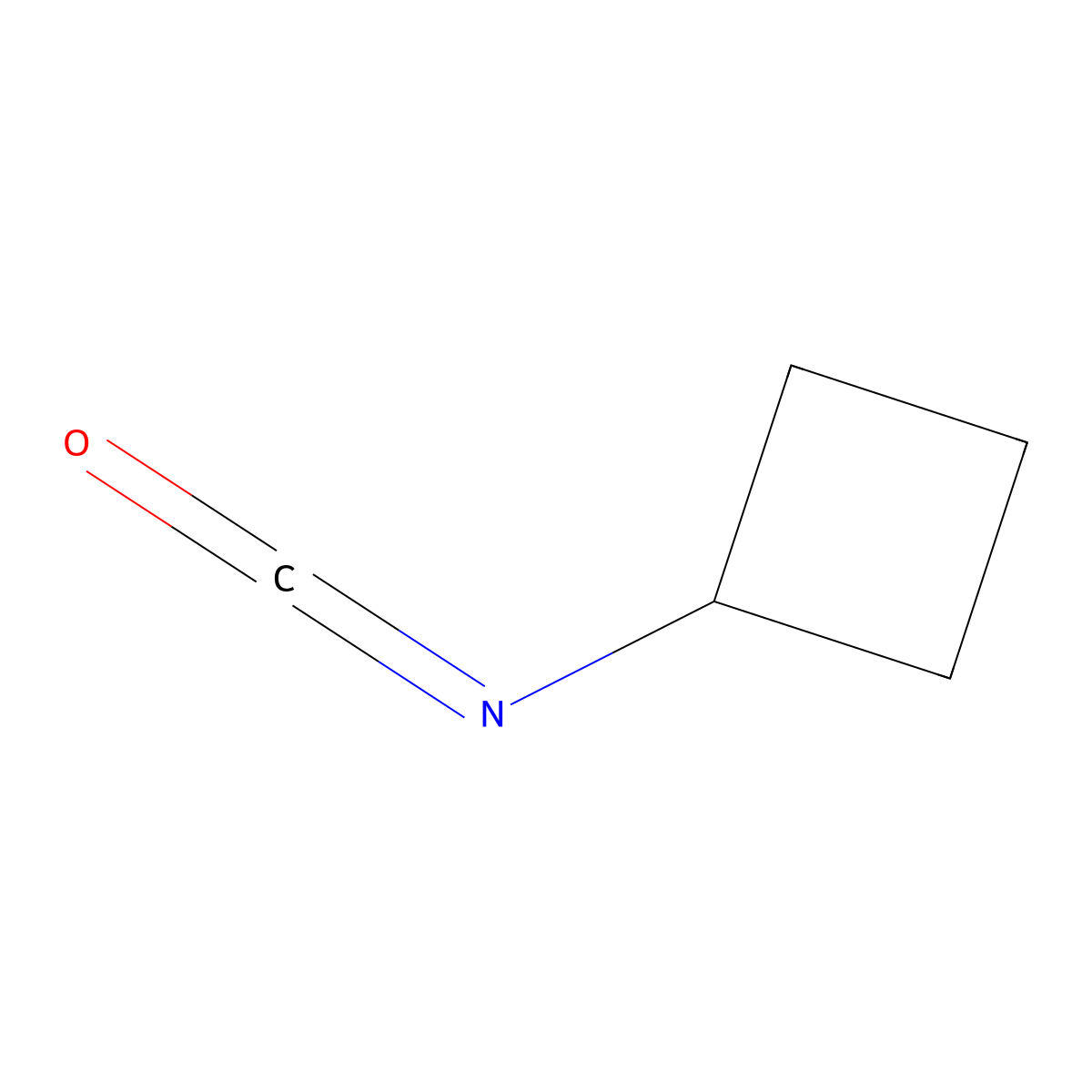 Isocyanatocyclobutane molecular structure, CAS 5811-25-6