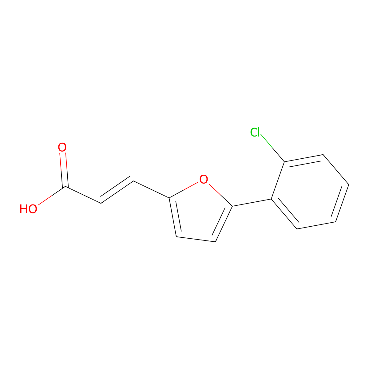 3-[5-(2-Chlorophenyl)-2-furyl]acrylic acid molecular structure, CAS 58110-39-7
