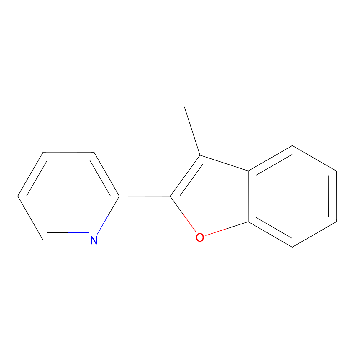 2-(3-Methyl-2-benzofuranyl)pyridine molecular structure, CAS 58110-88-6