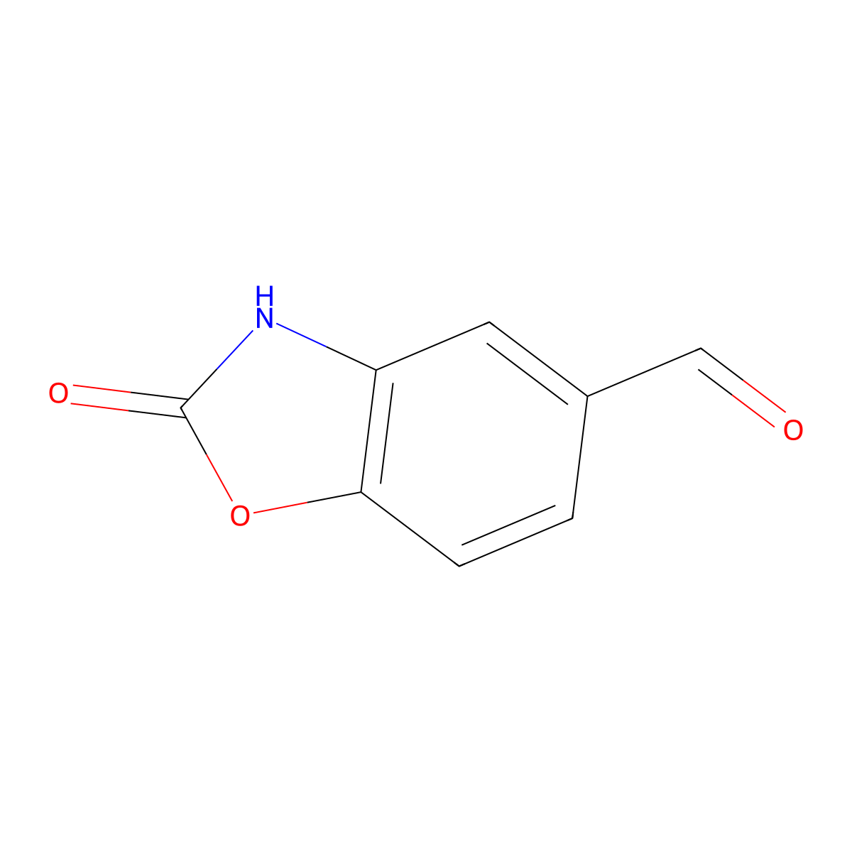 2-Oxo-2,3-dihydro-1,3-benzoxazole-5-carbaldehyde molecular structure, CAS 581102-27-4