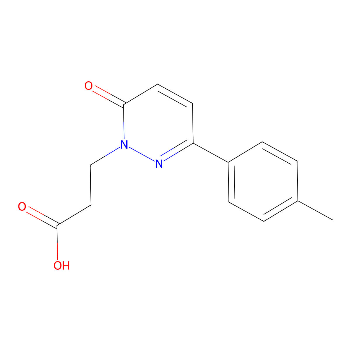 3-[3-(4-methylphenyl)-6-oxopyridazin-1(6H)-yl]propanoic acid molecular structure, CAS 58112-61-1
