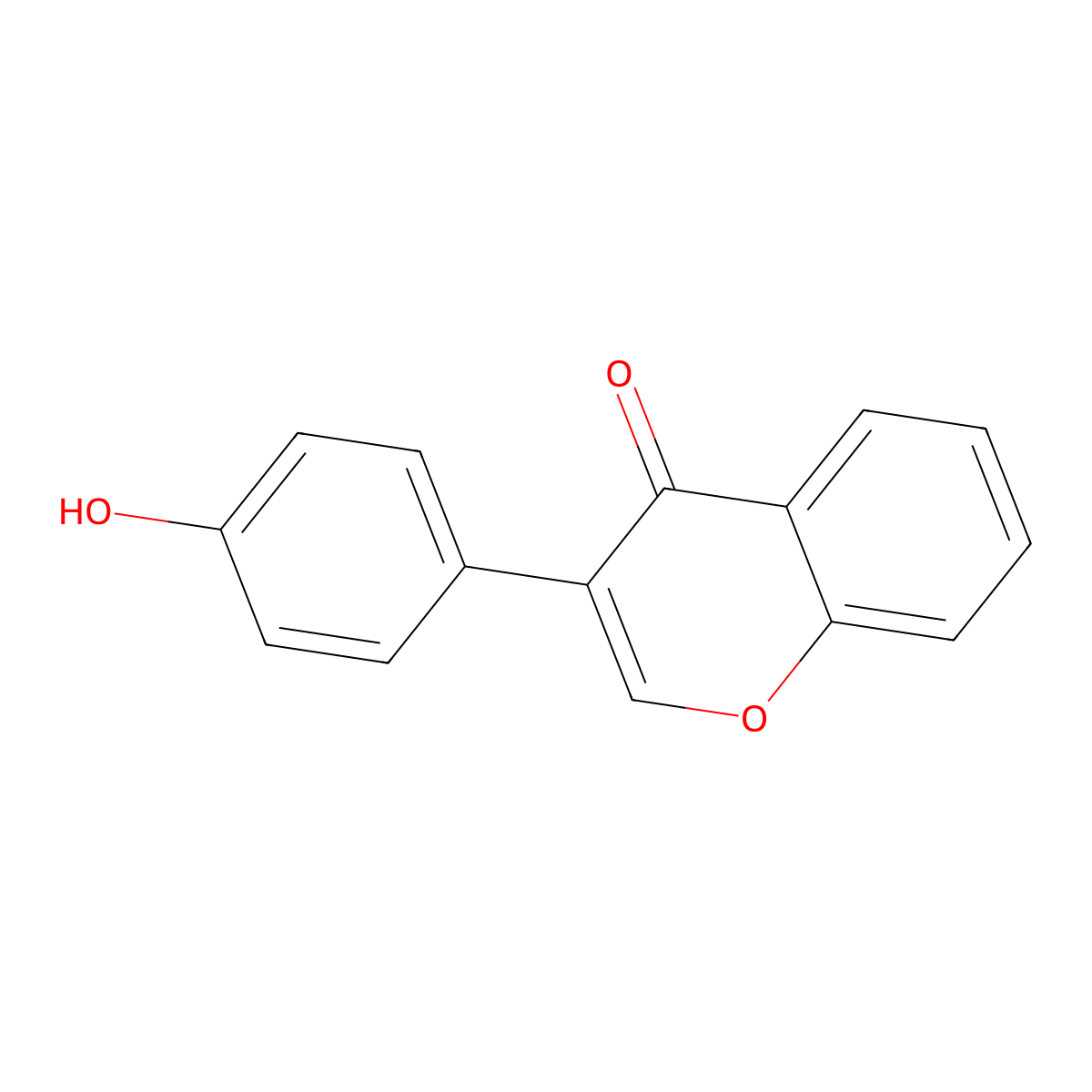3-(4-hydroxyphenyl)-4H-chromen-4-one molecular structure, CAS 58113-14-7