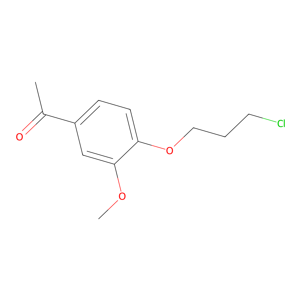 4-(3-Chloropropoxy)-3-methoxyacetophenone molecular structure, CAS 58113-30-7