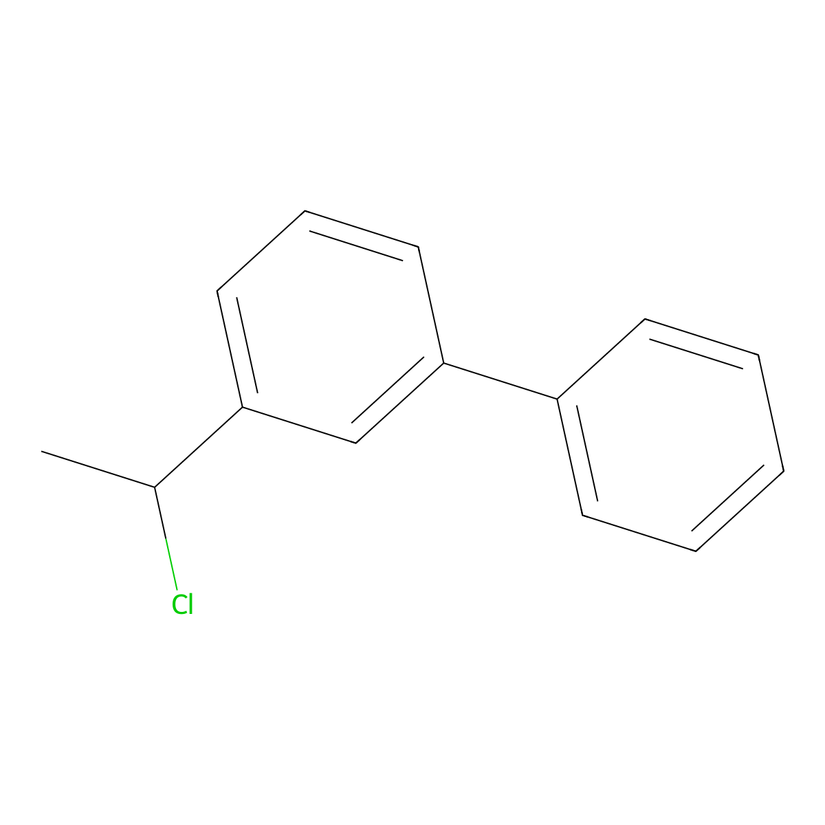 3-(1-Chloroethyl)-1,1'-biphenyl molecular structure, CAS 58114-06-0