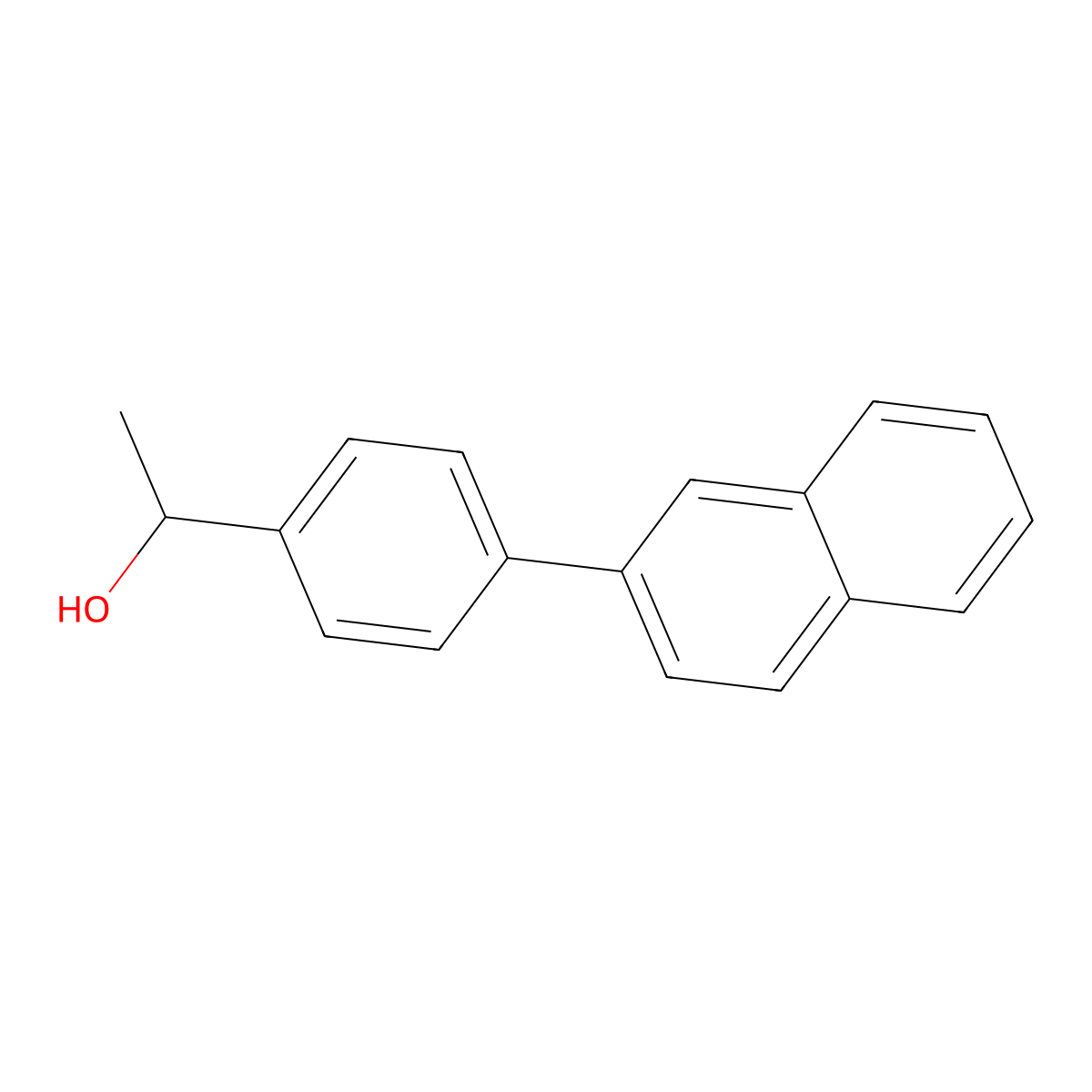 |A-Methyl-4-(2-naphthalenyl)benzenemethanol molecular structure, CAS 58114-11-7